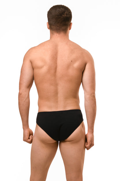 Black Cotton Jersey Brief