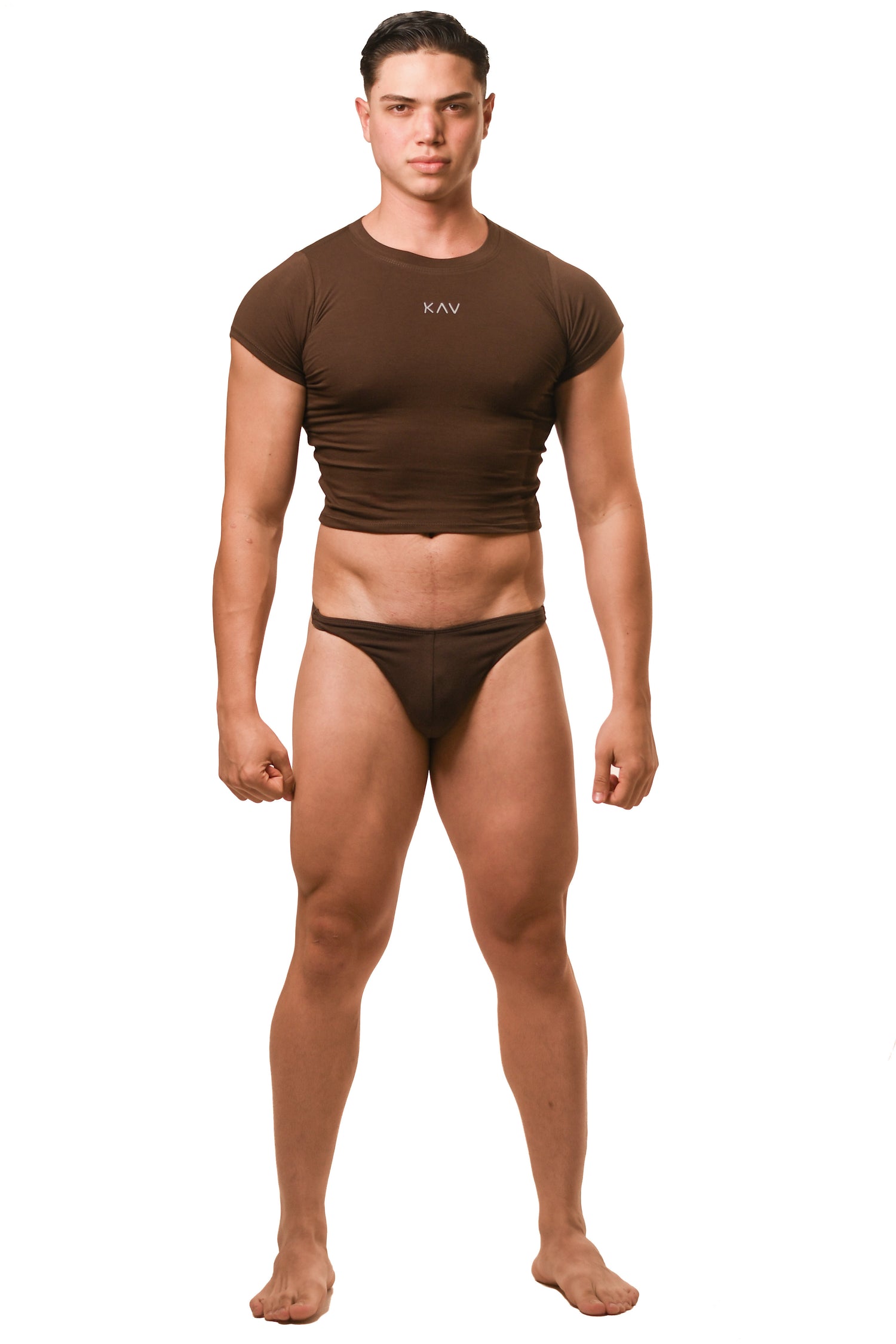 Hot Brown Alberto Thong Set