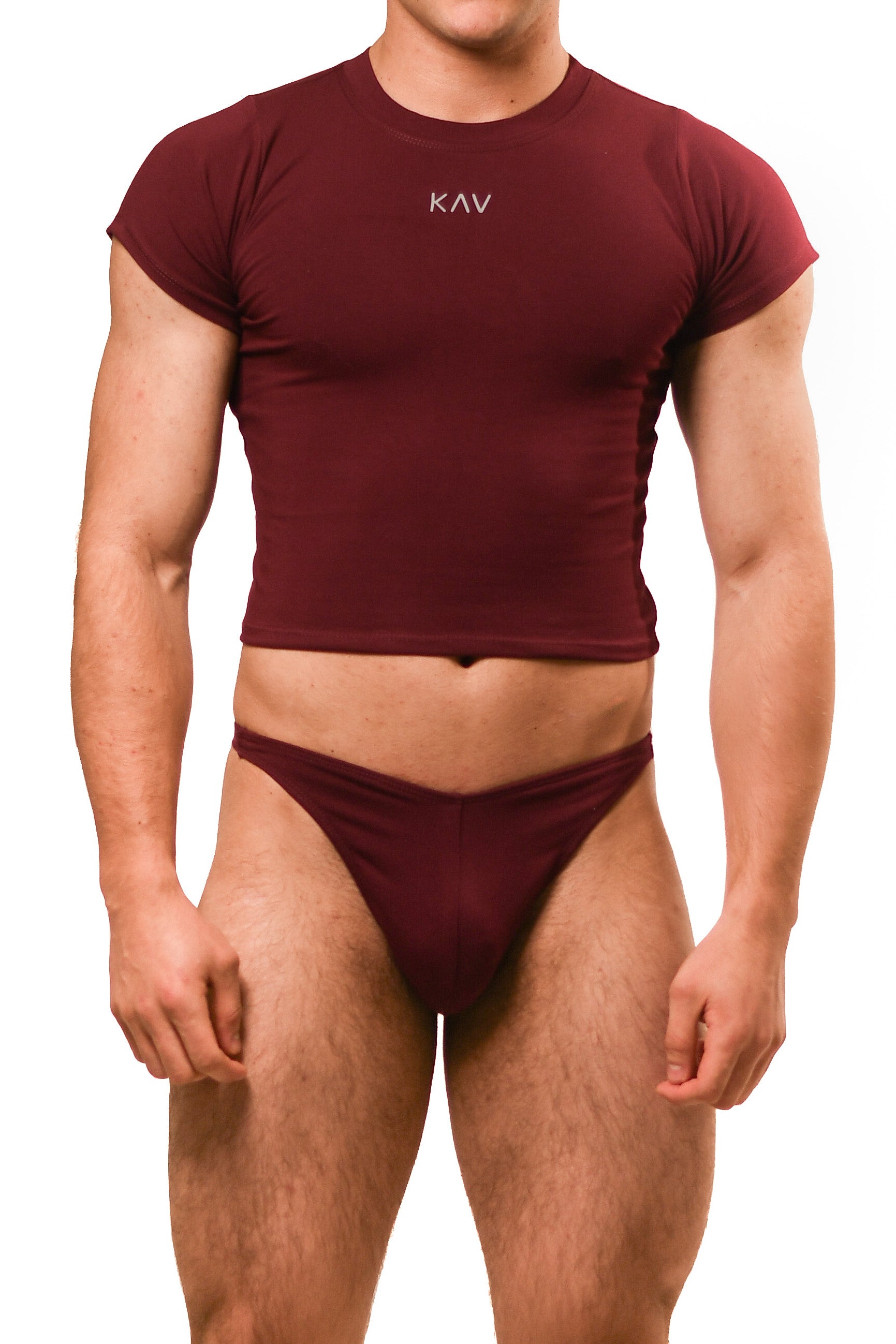 Dark Red Alberto Thong Set