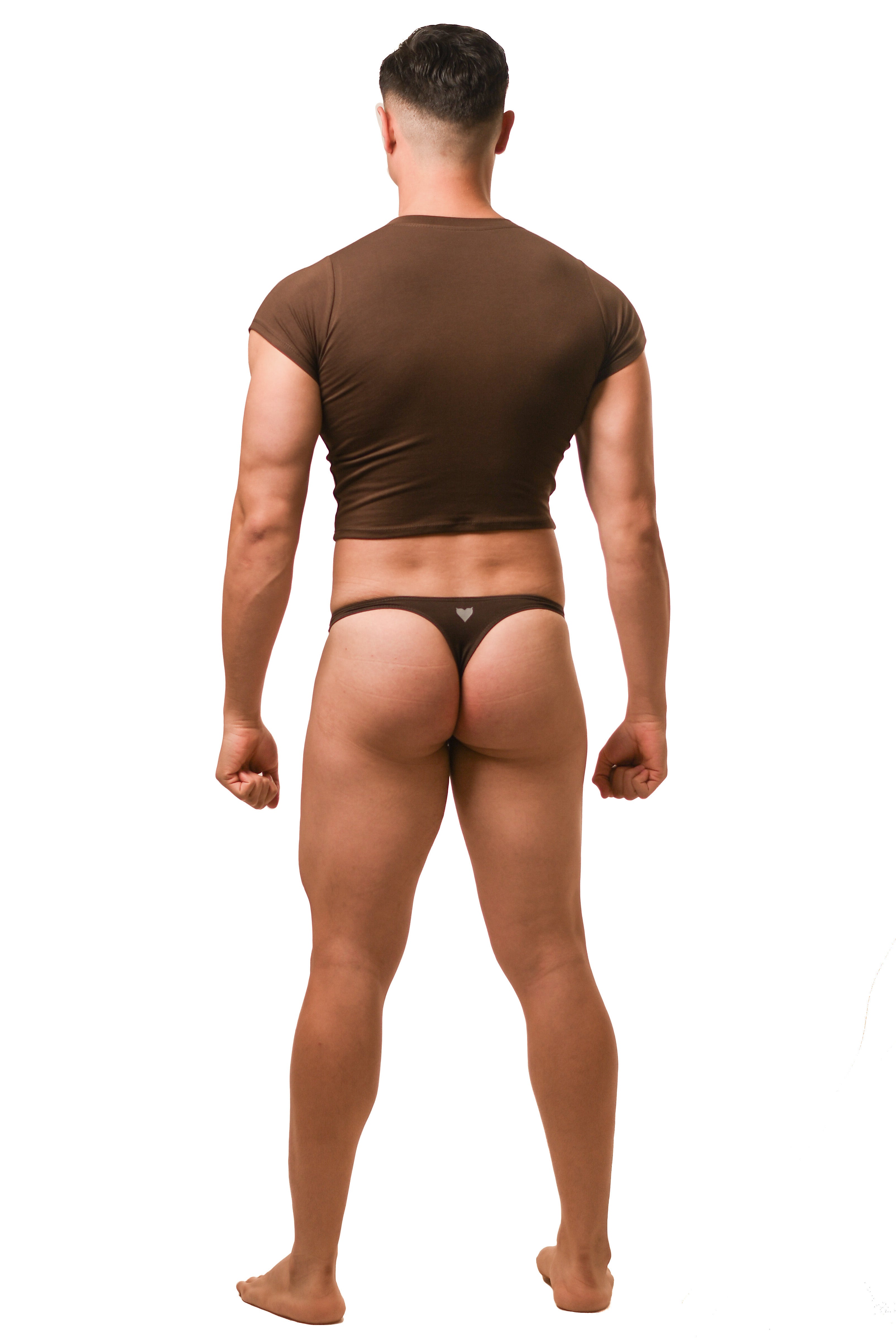 Hot Brown Alberto Thong Set