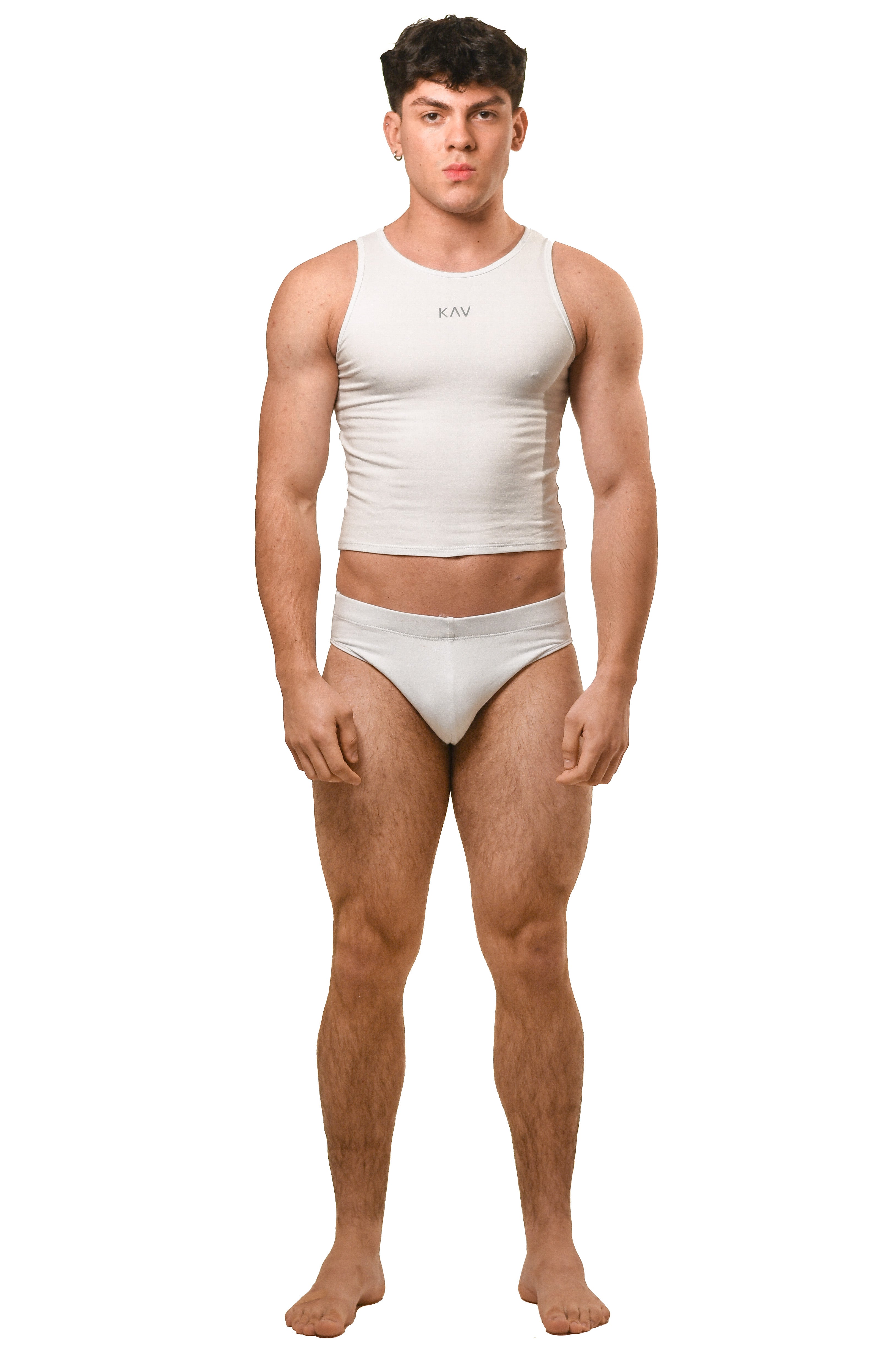 White Magnet Tank Top