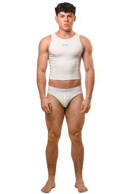 White Magnet Tank Top