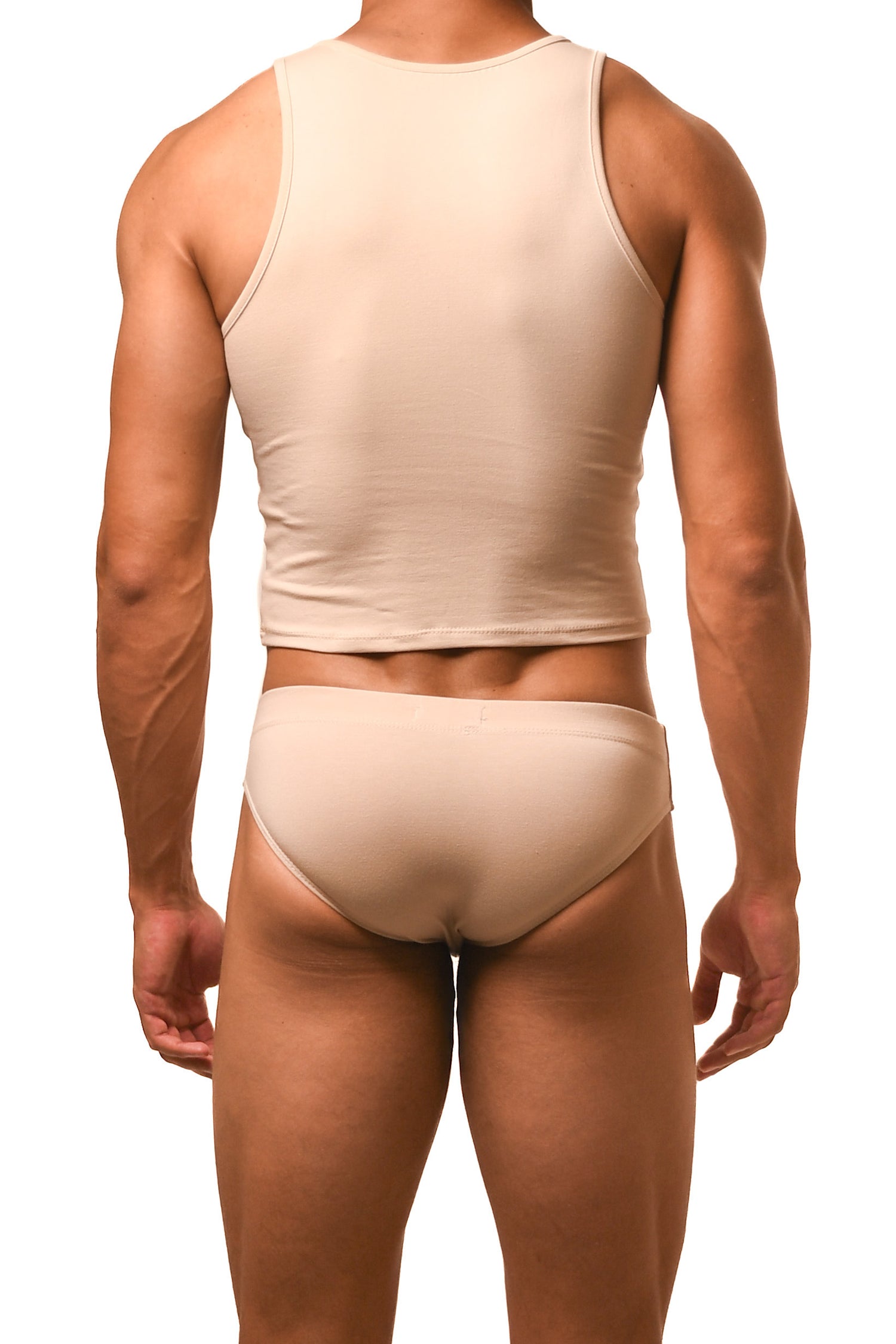 Beige Tank Brief Set