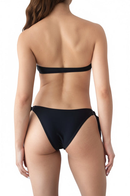 Black Tie Strapless Two Piece Bikini