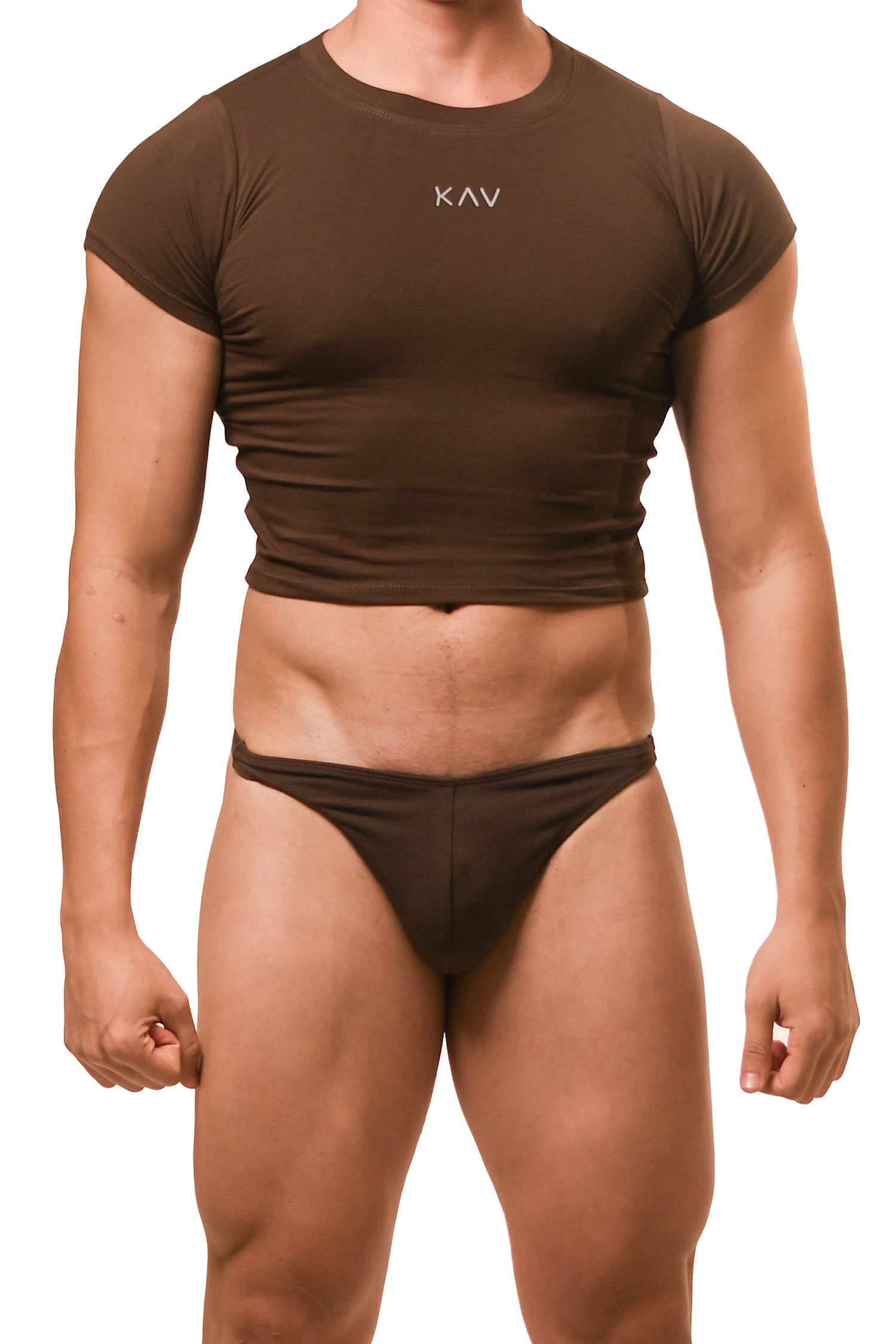 Hot Brown Alberto Thong Set