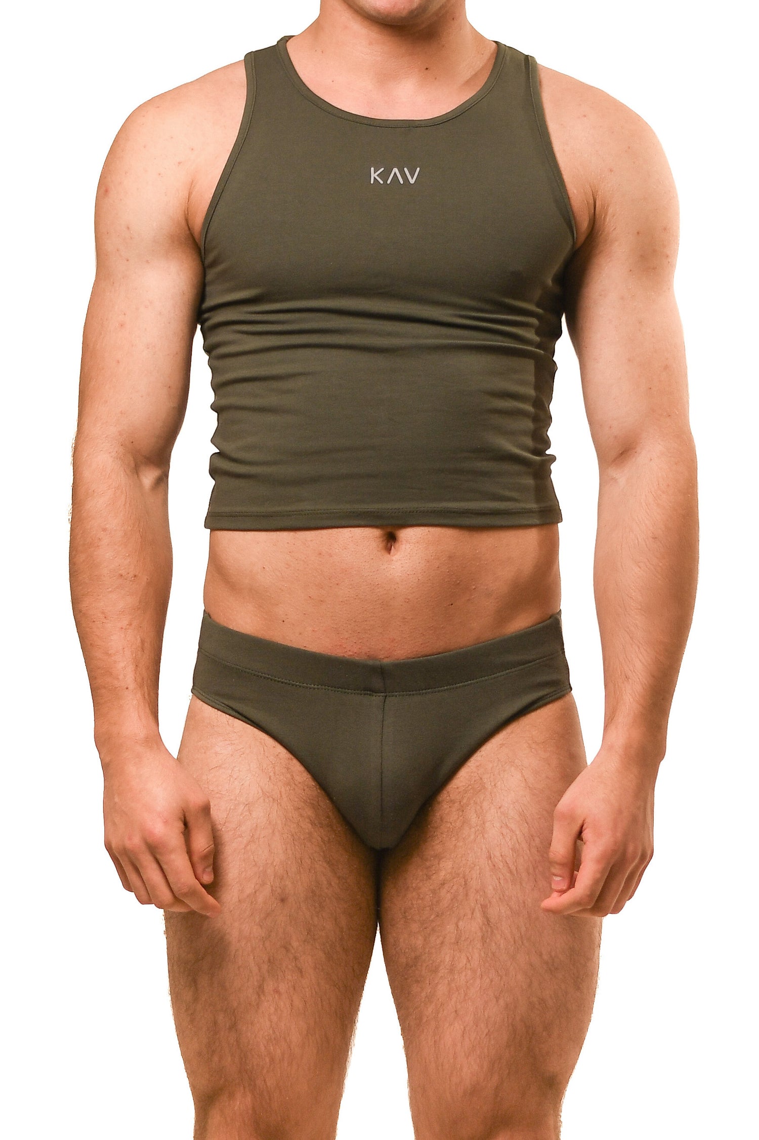 Dark Green Magnet Brief Set