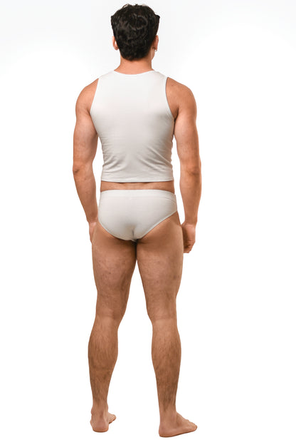 White Tank Brief Set
