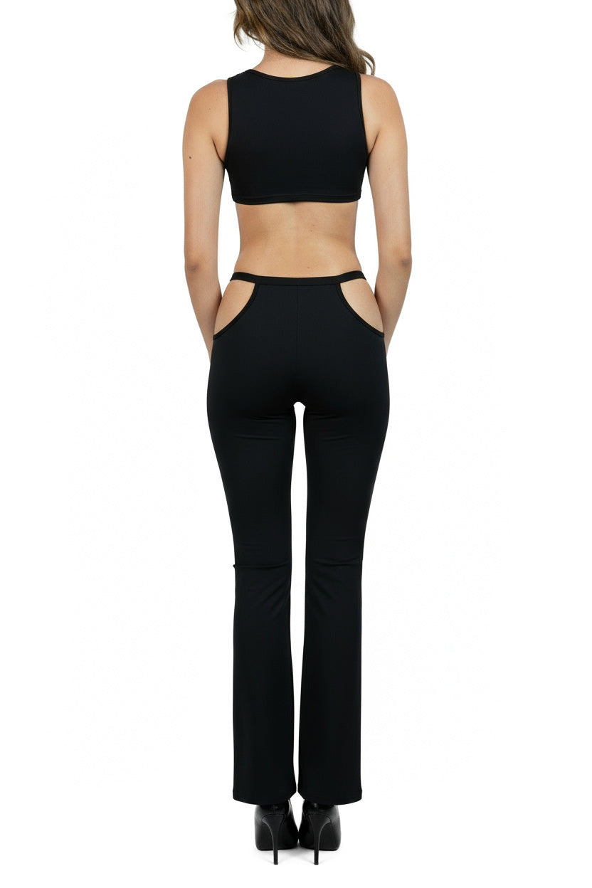 Black Magnet Super Cropped Tank
