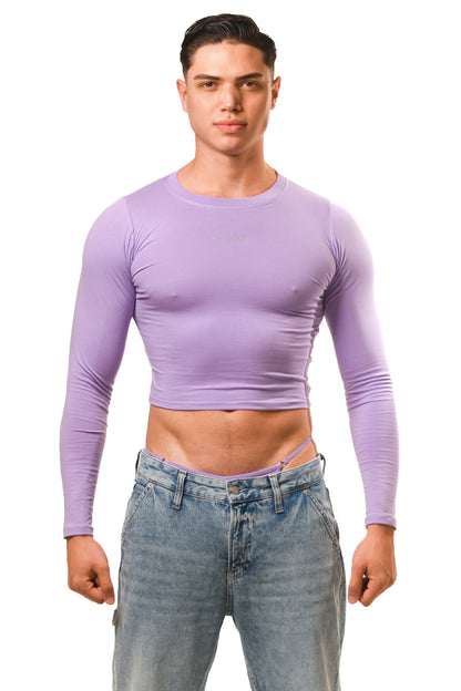 Lilac Long Sleeve Magnet Top
