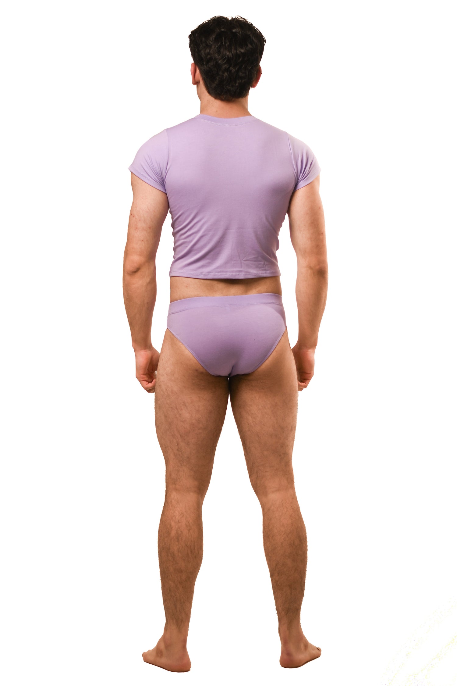 Lilac Magnet Baby Tee Brief Set