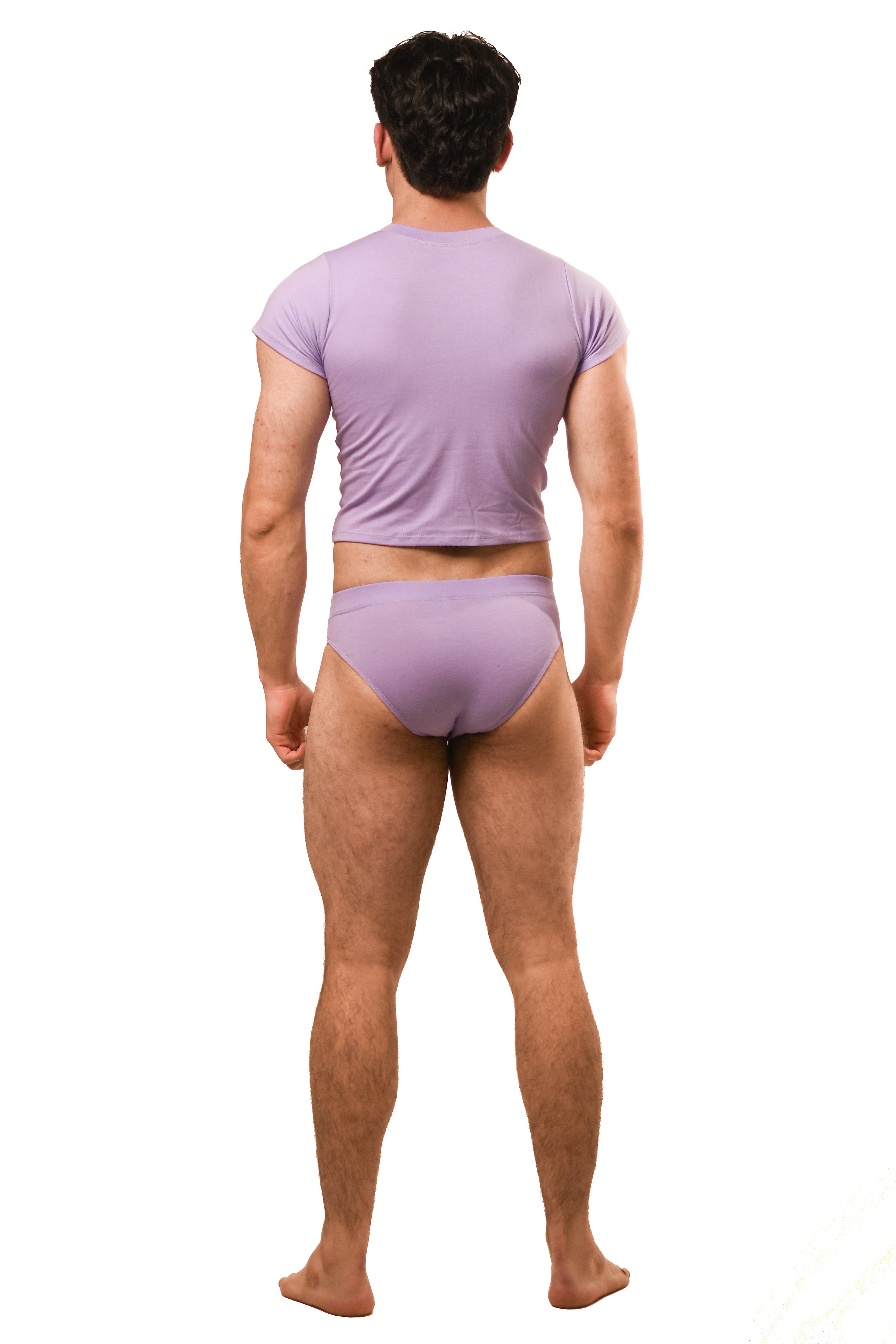 Lilac Magnet Baby Tee Brief Set