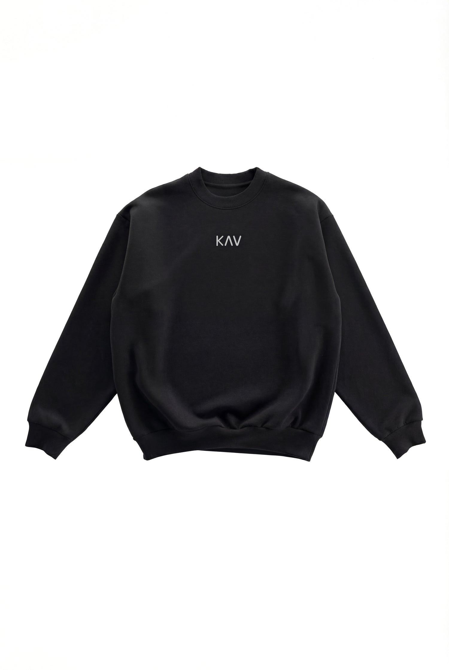 Black Original Oversized Crewneck Sweater