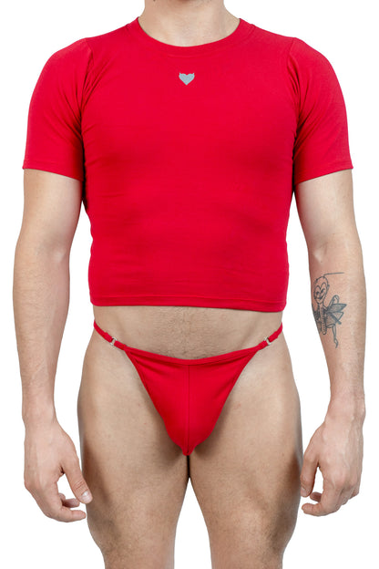 Red Cotton Jersey Men G-String