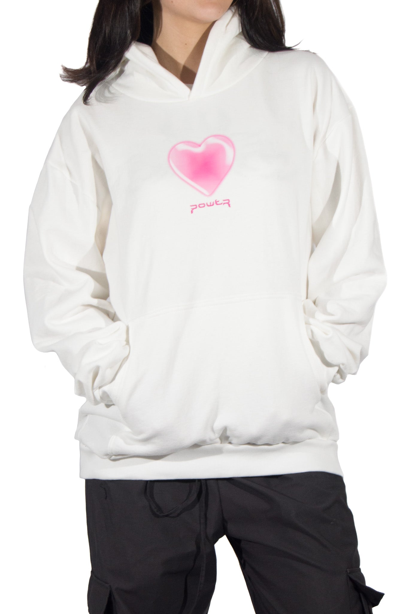 Power Heart White Sweater
