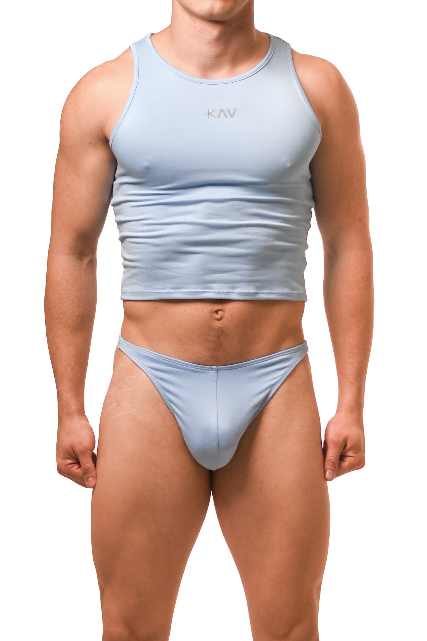 Baby Blue Gabriel Thong Set