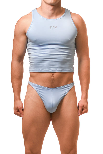 Baby Blue Gabriel Thong Set