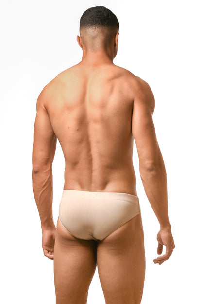 Beige Cotton Jersey Brief