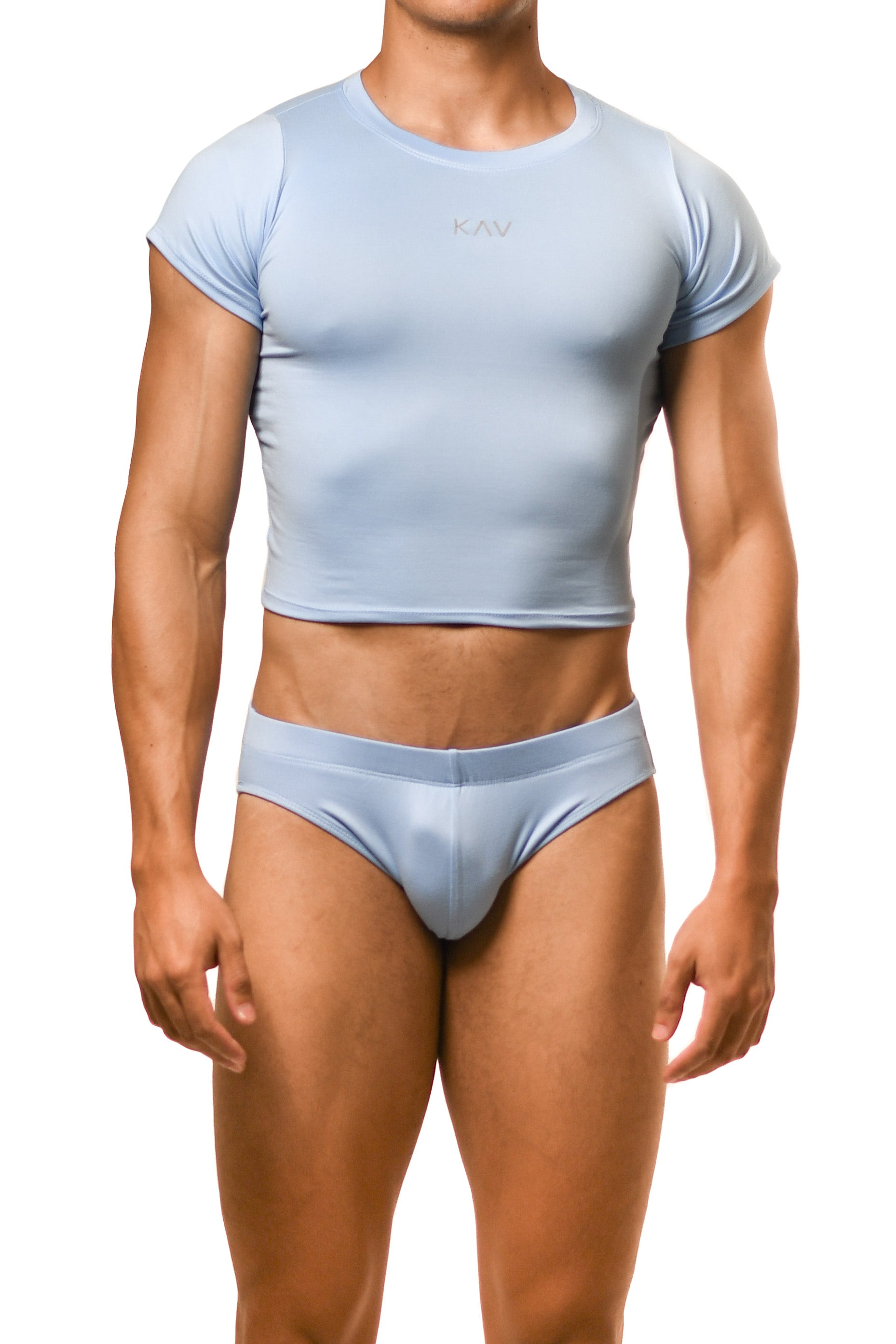 Baby Blue Magnet Baby Tee Brief Set