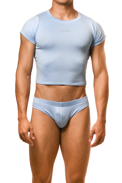 Baby Blue Magnet Baby Tee Brief Set