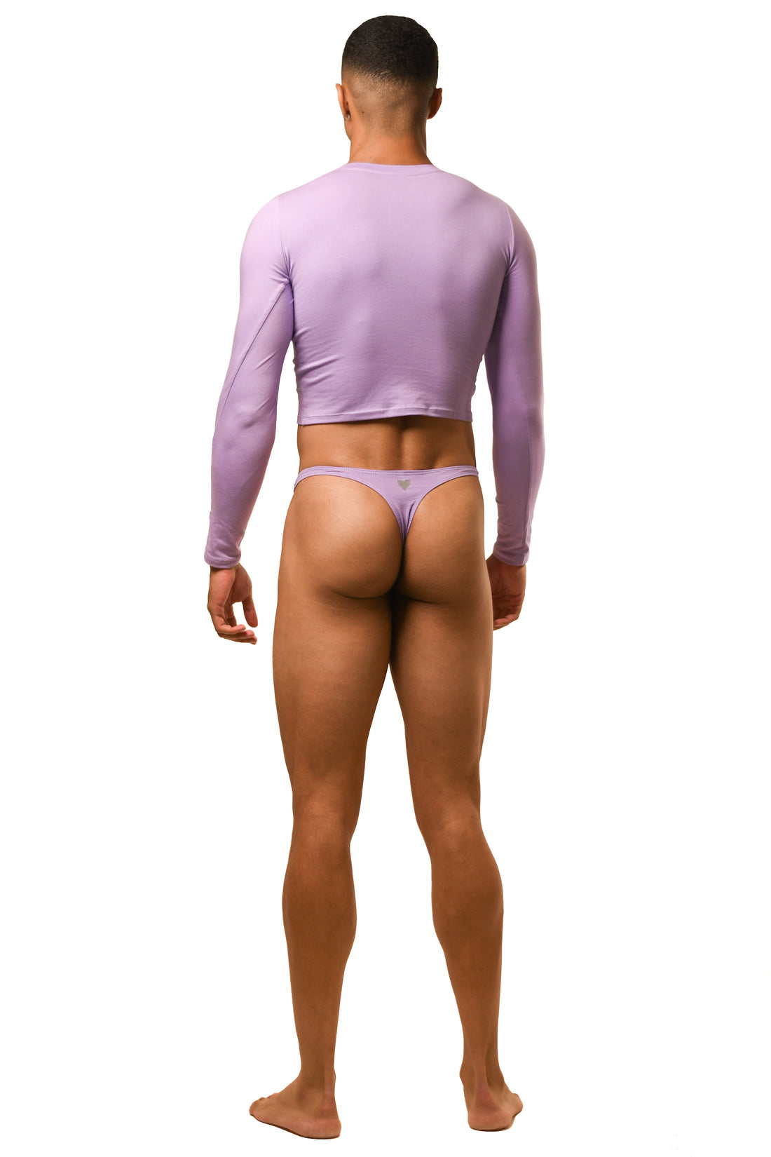 Lilac Long Sleeve Magnet Thong Set