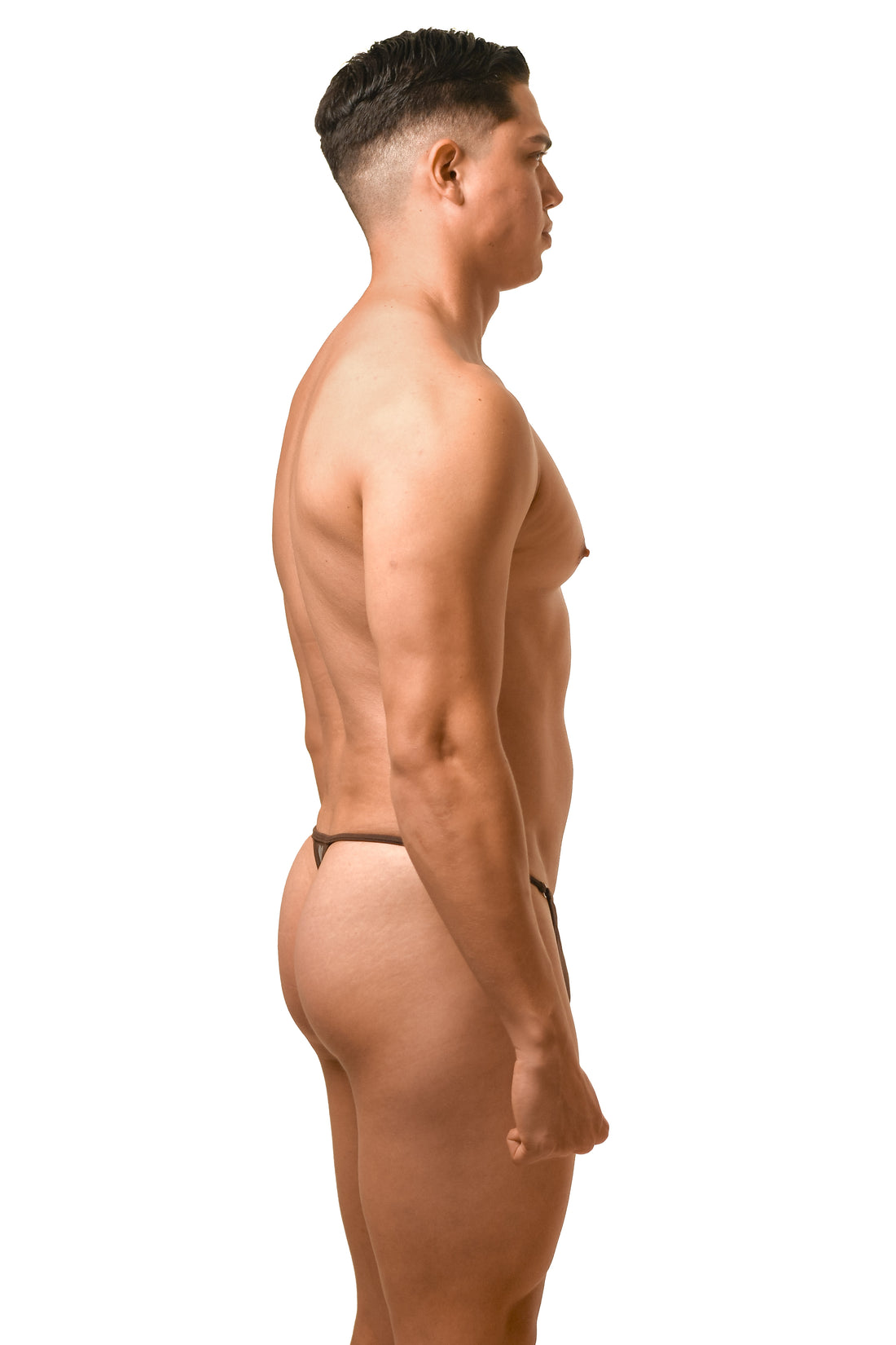Hot Brown Cotton Jersey Men G-String