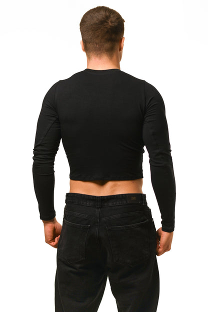 Black Long Sleeve Magnet Top