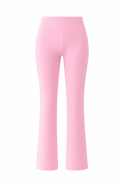 Pink Basic Straight-Cut Cotton Jersey Leggings