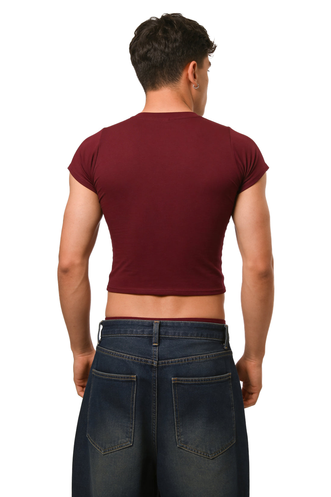 Dark Red Magnet Baby Tee