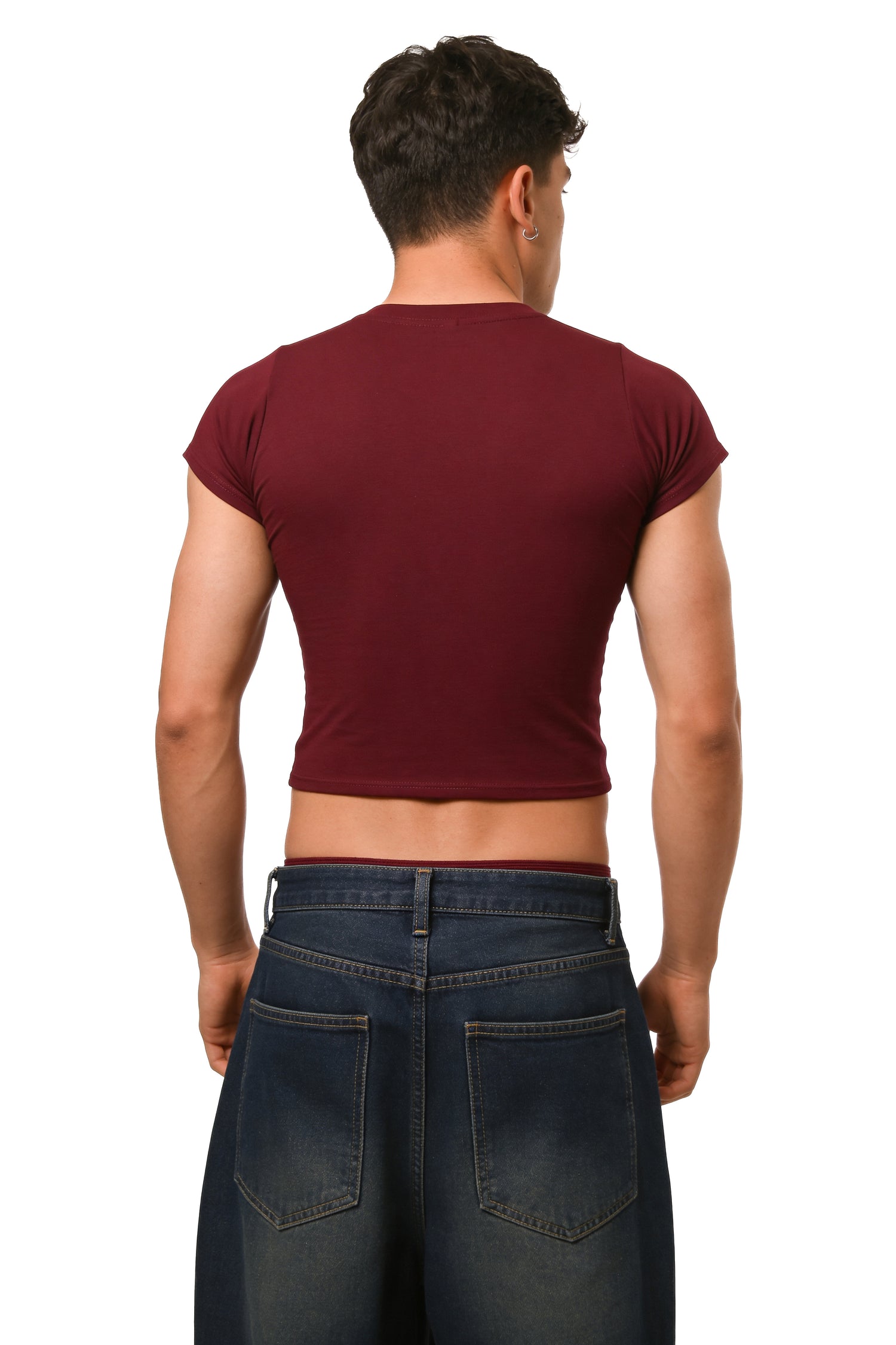 Dark Red Magnet Baby Tee