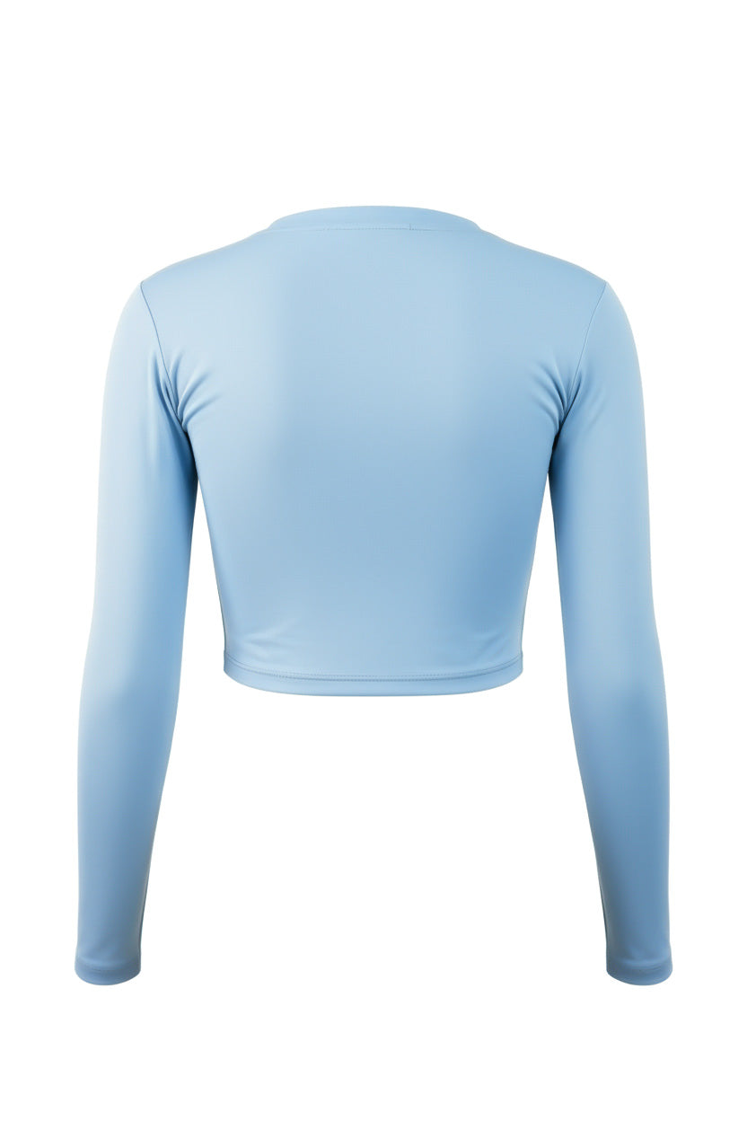 Baby Blue Long Sleeve Magnet Top