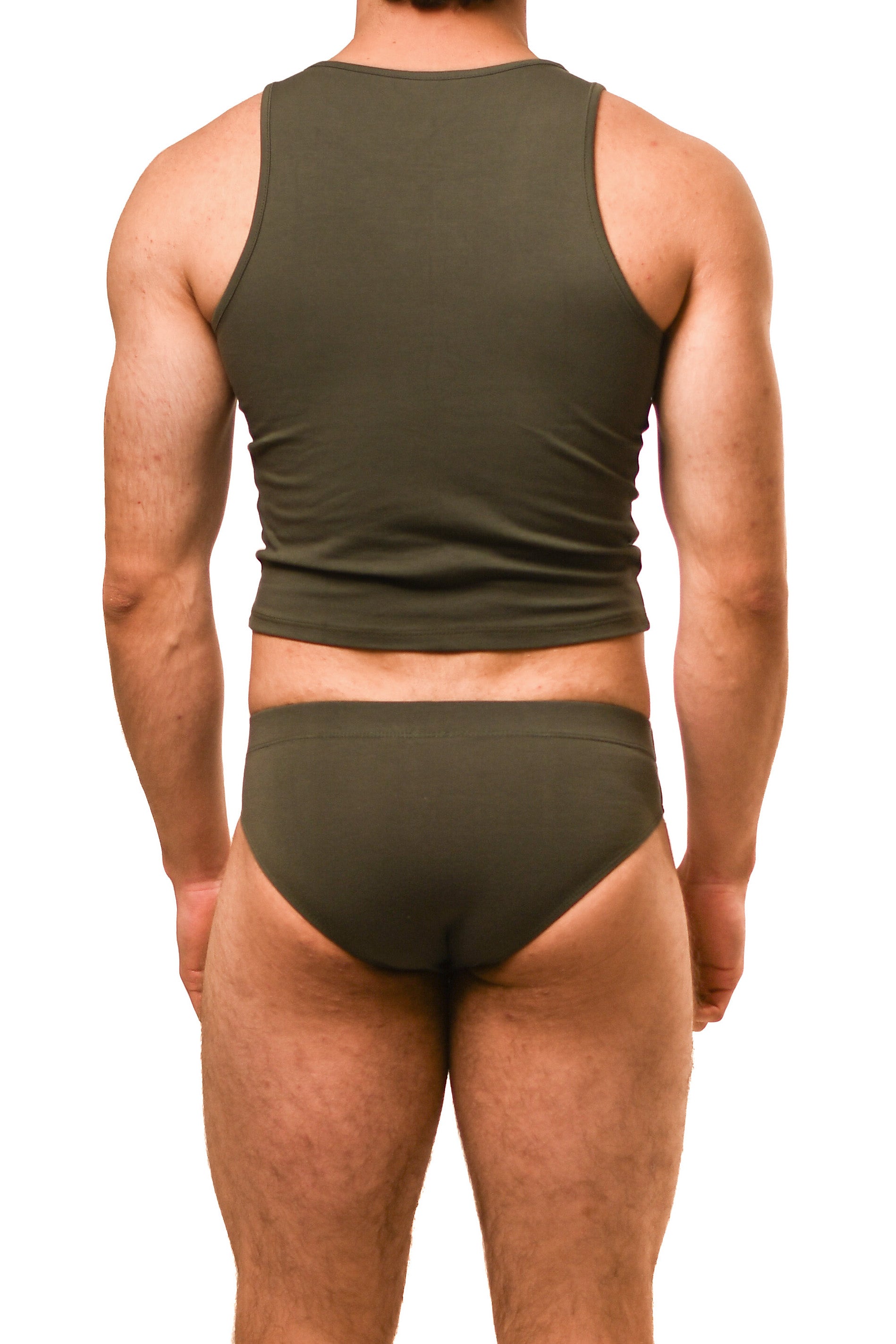Dark Green Magnet Brief Set