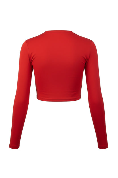 Red Long Sleeve Magnet Top