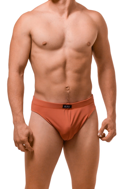 Burnt Caramel Minimal Swim Brief