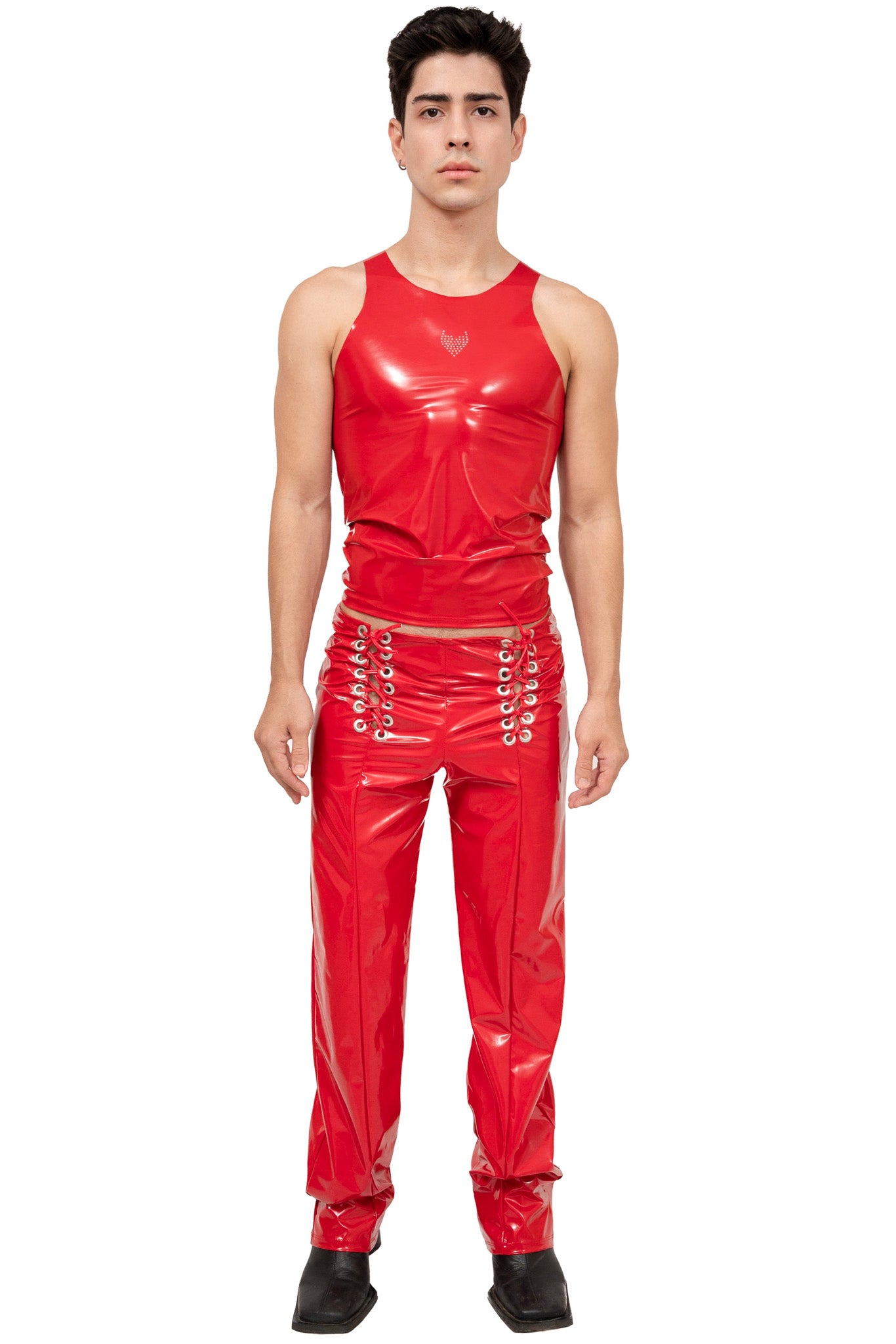 Red Angelito Latex Tank Top