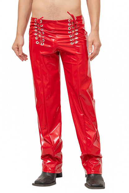 Red Latex Lace Pant