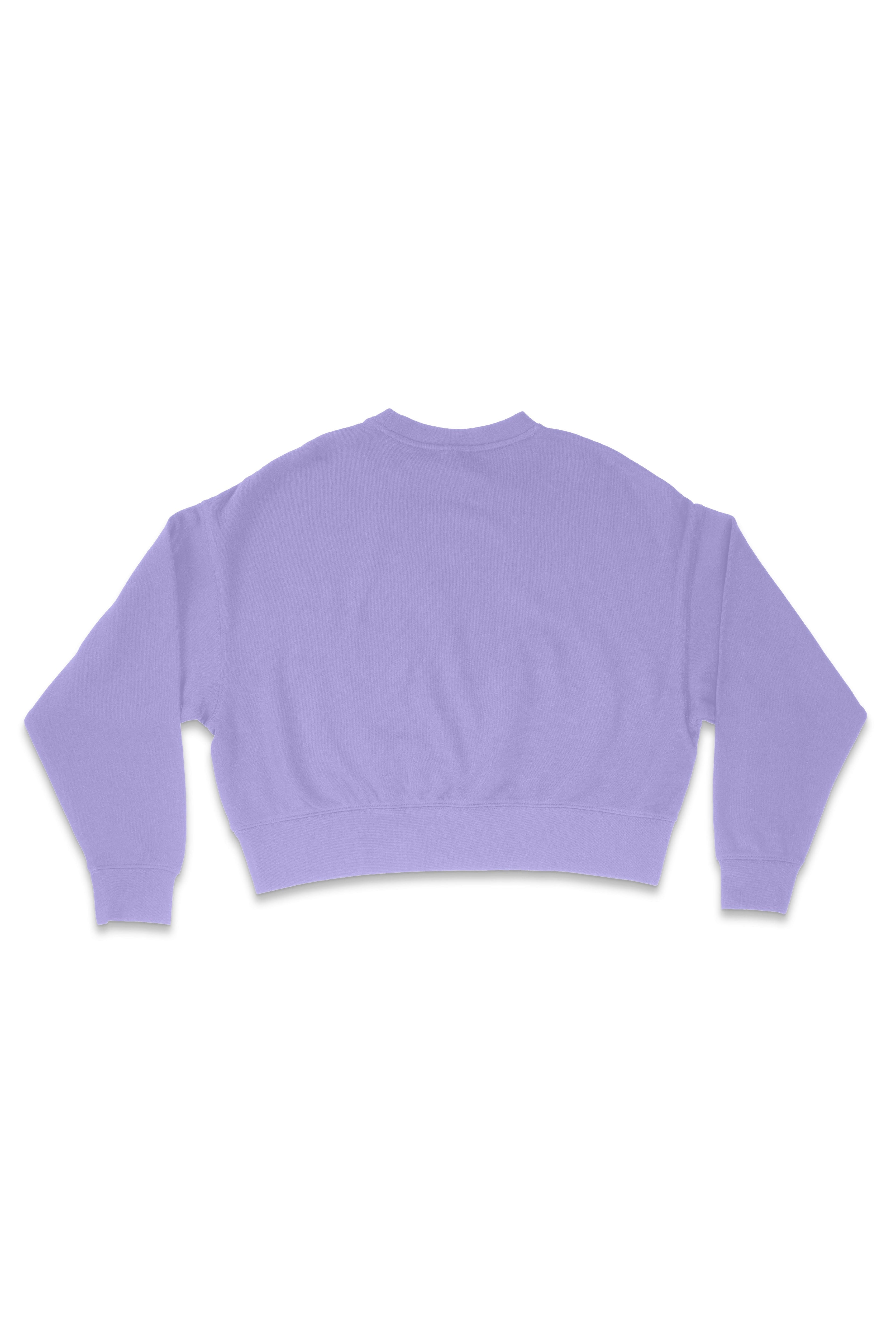 Lilac Crop Crew Sweater