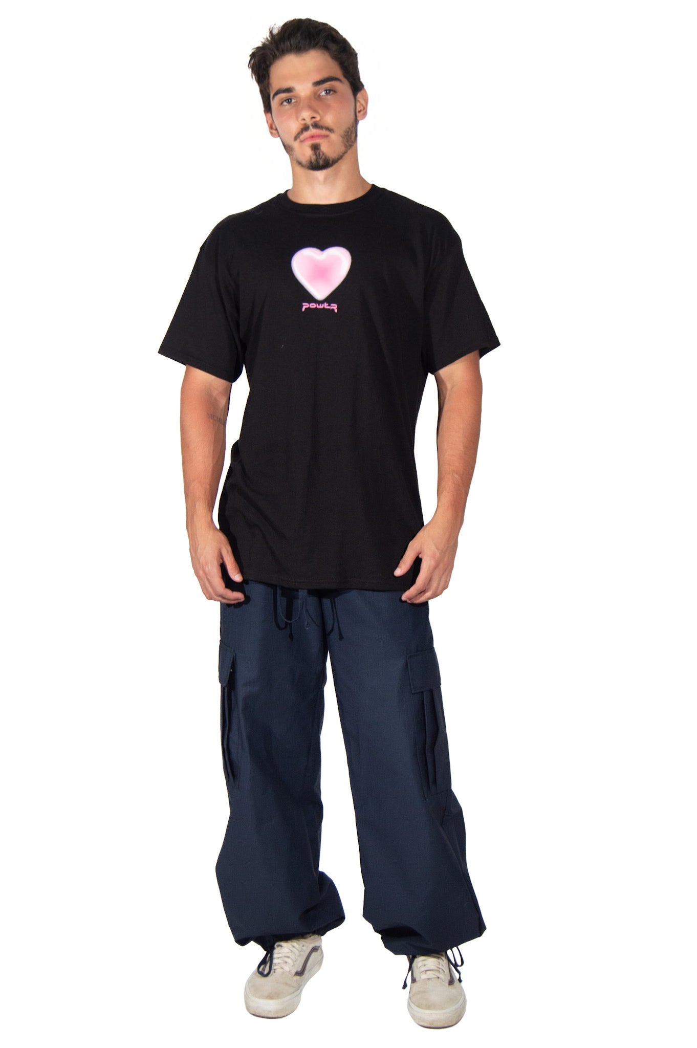 Power Heart Black T-Shirt