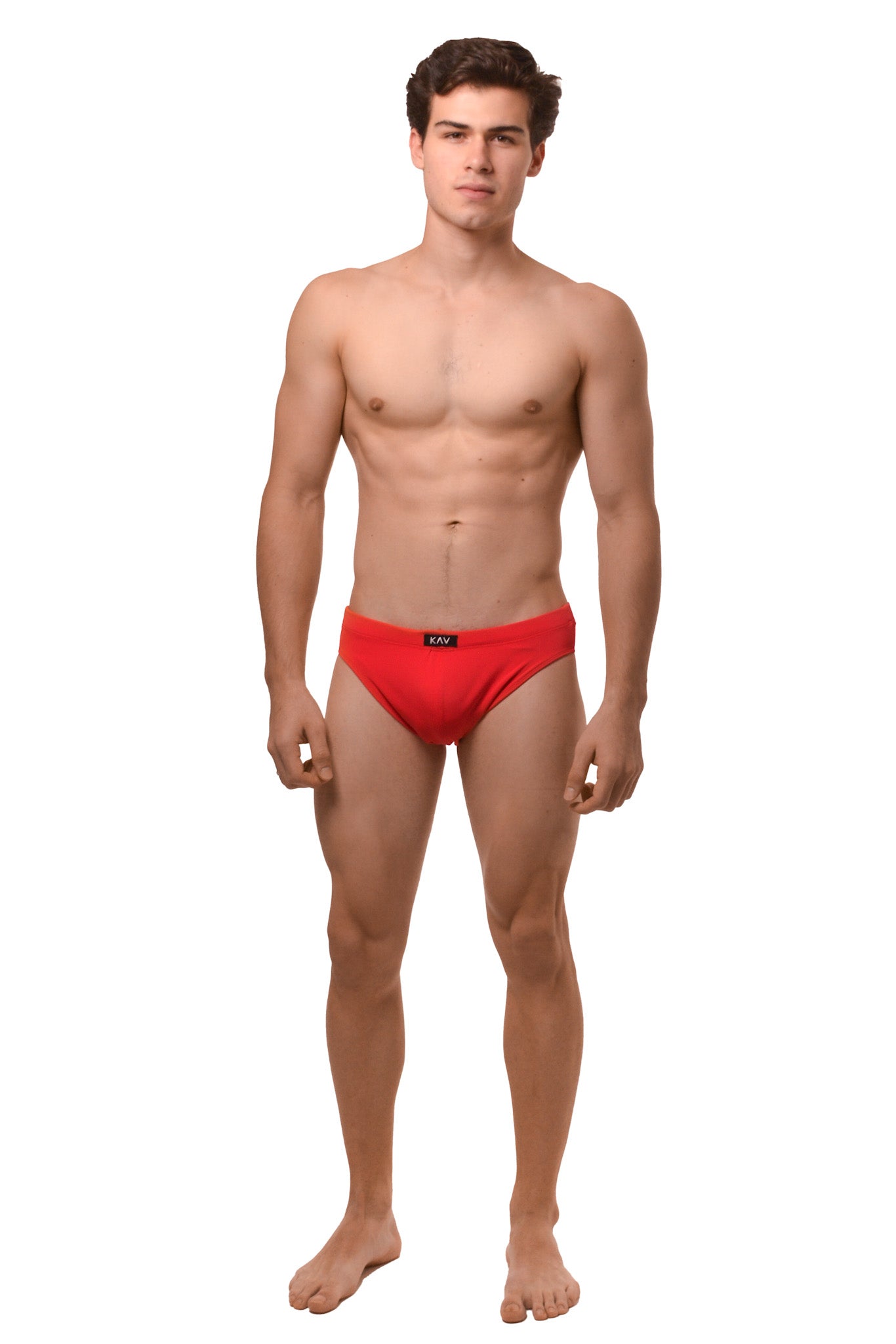 Red Minimal Swim Brief