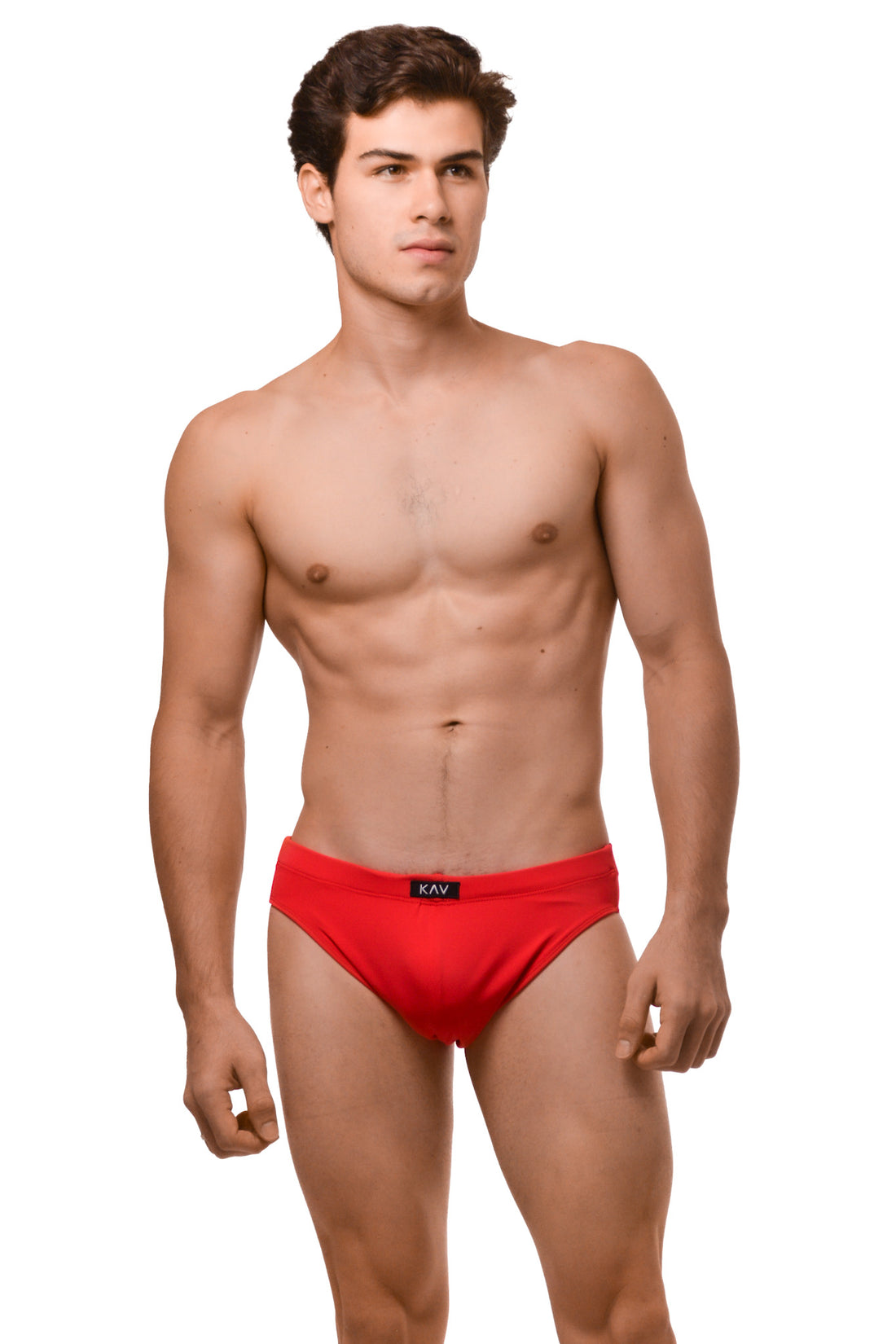 Red Minimal Swim Brief