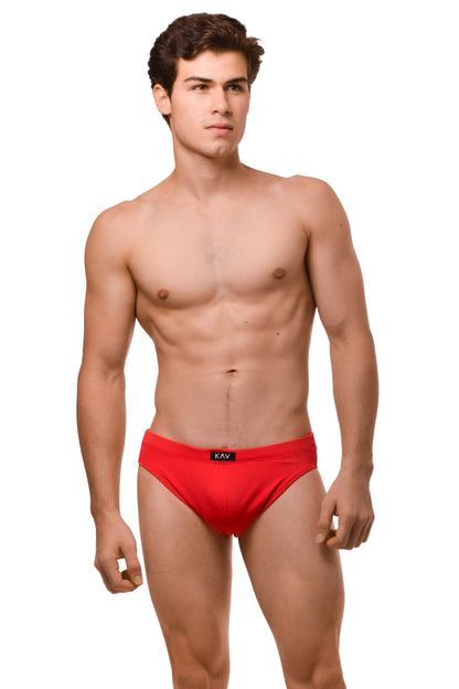 Red Minimal Swim Brief