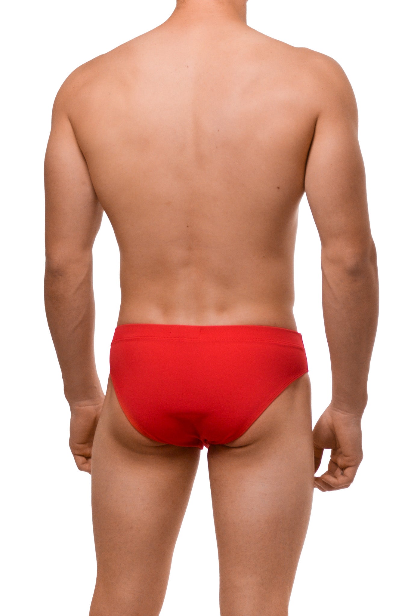 Red Minimal Swim Brief