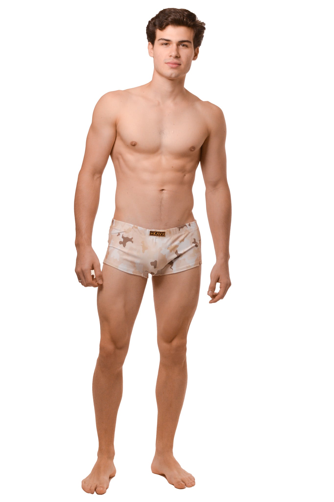 Beige Camo Devils Swim Short