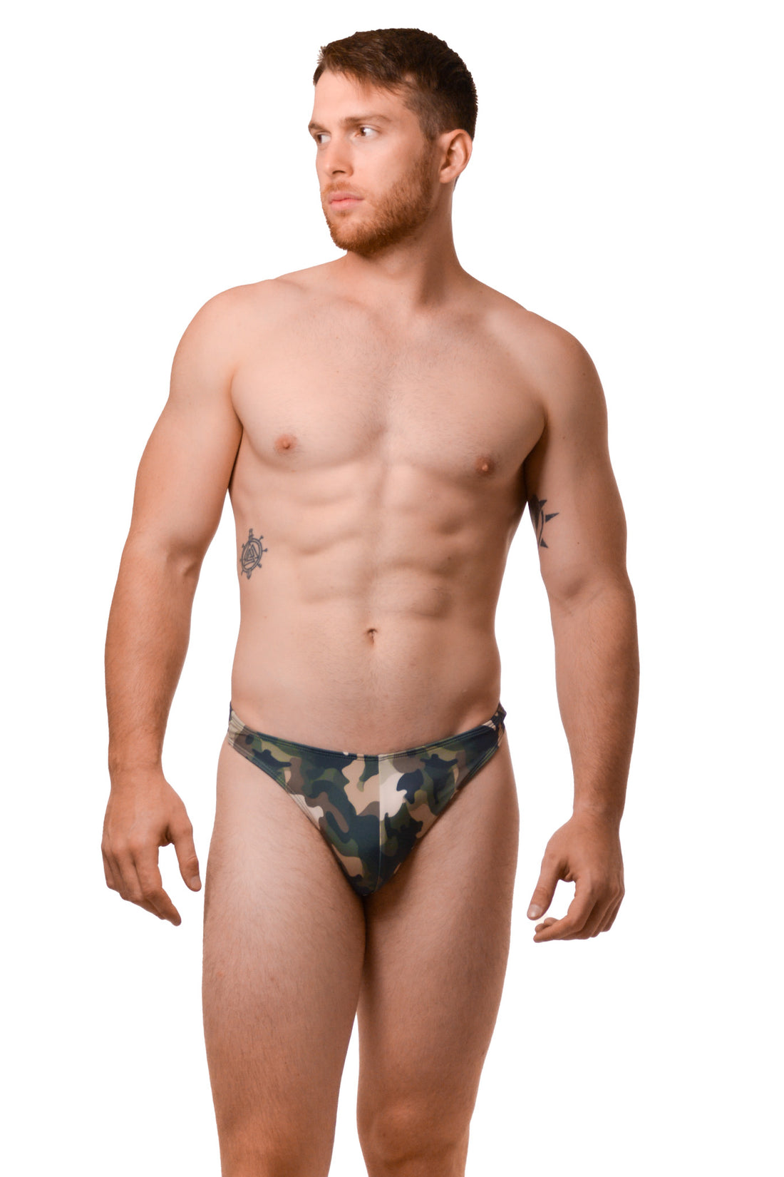 Green Camo Devils Swim Thong