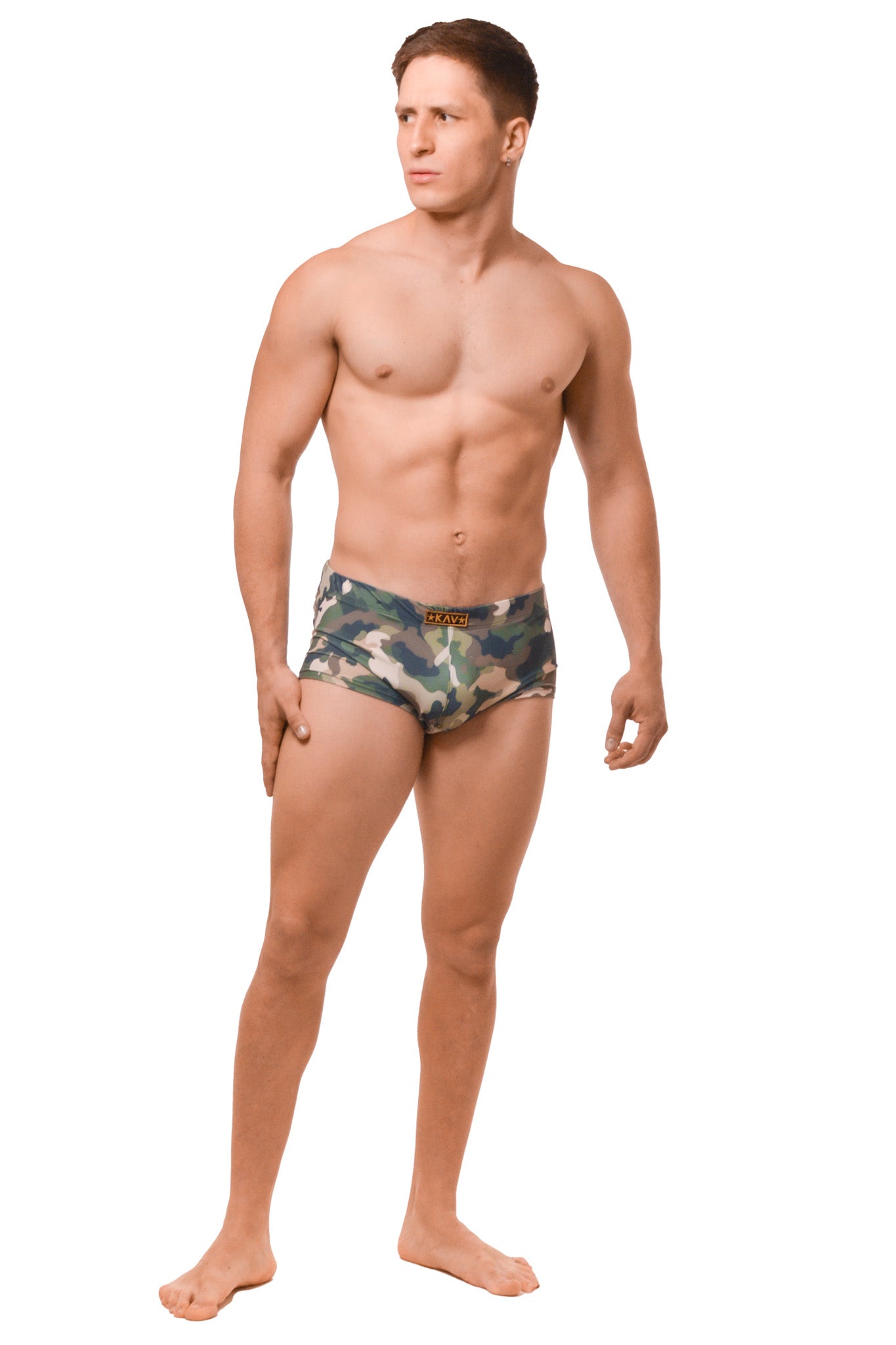 Green Camo Devils Swim Short