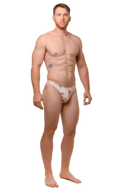 Beige Camo Devils Swim Thong