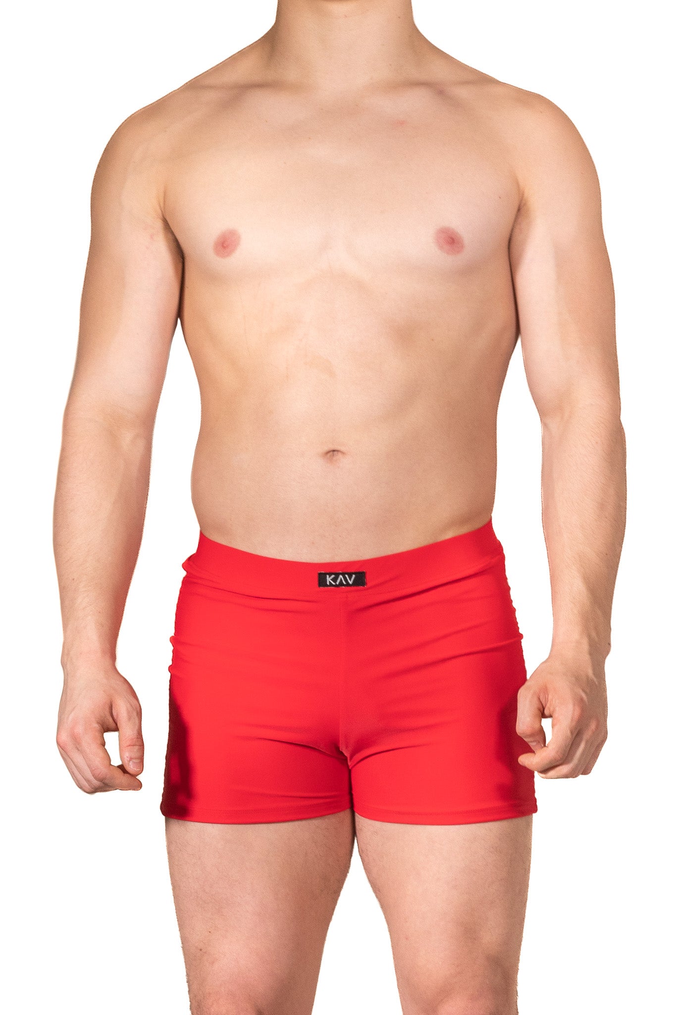 Red Spandex Swim Short