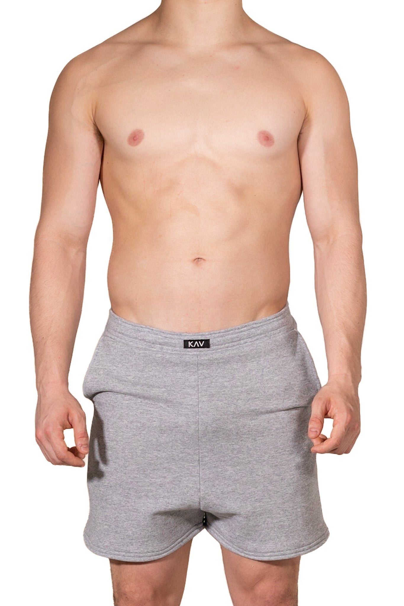 Gray Minimal Boxer Sweat-shorts