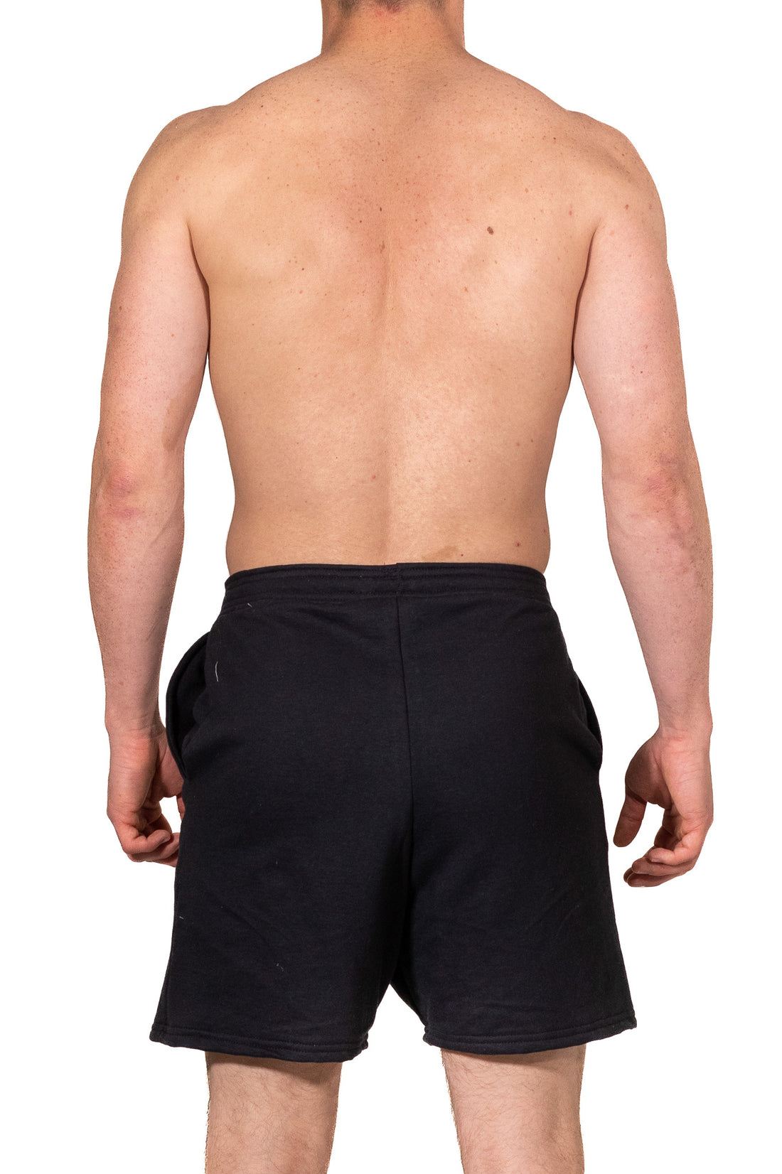 Black Minimal Boxer Sweat-shorts