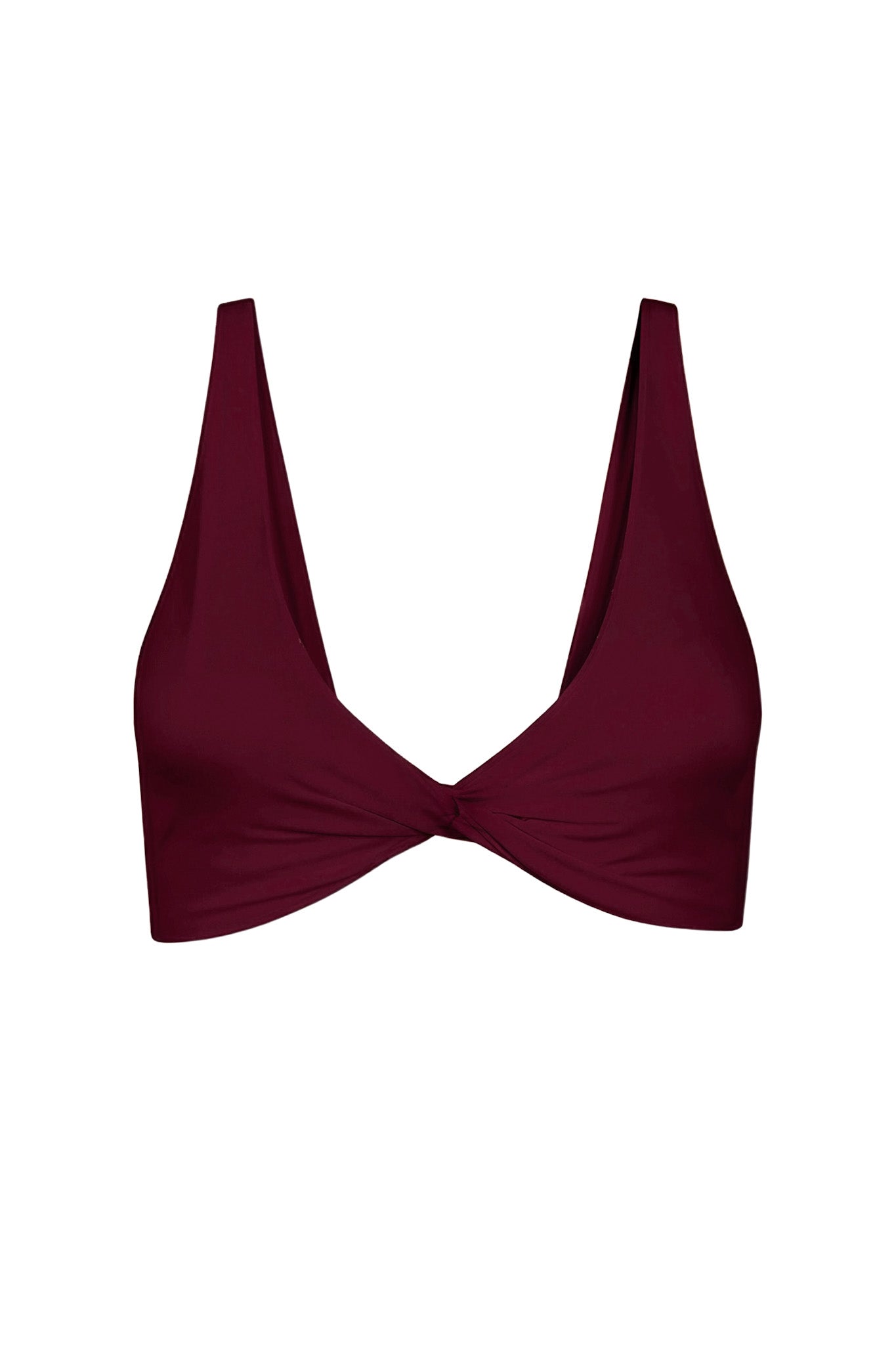 Dark Red Twist Active Top