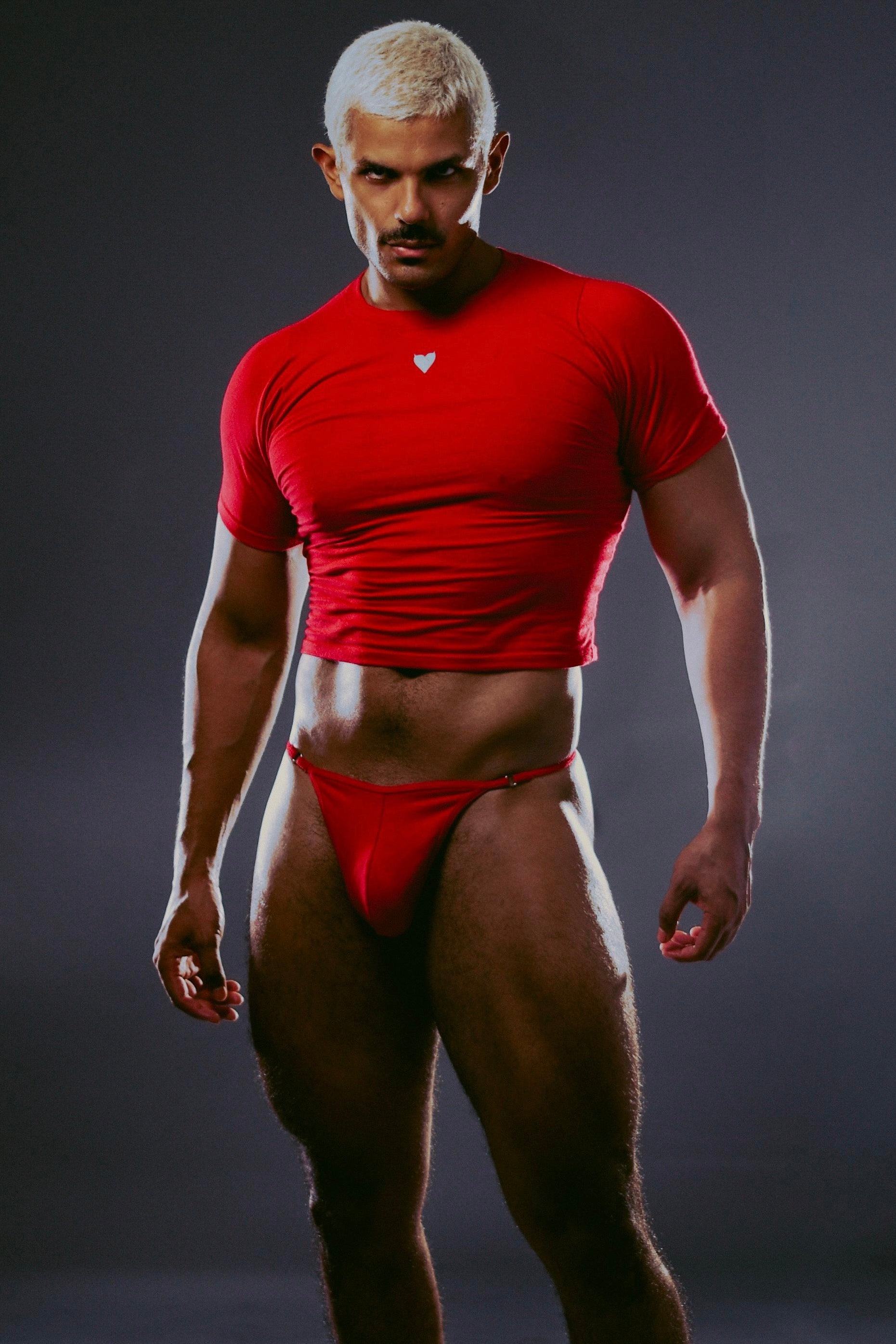 Red Cotton Jersey Men G-String